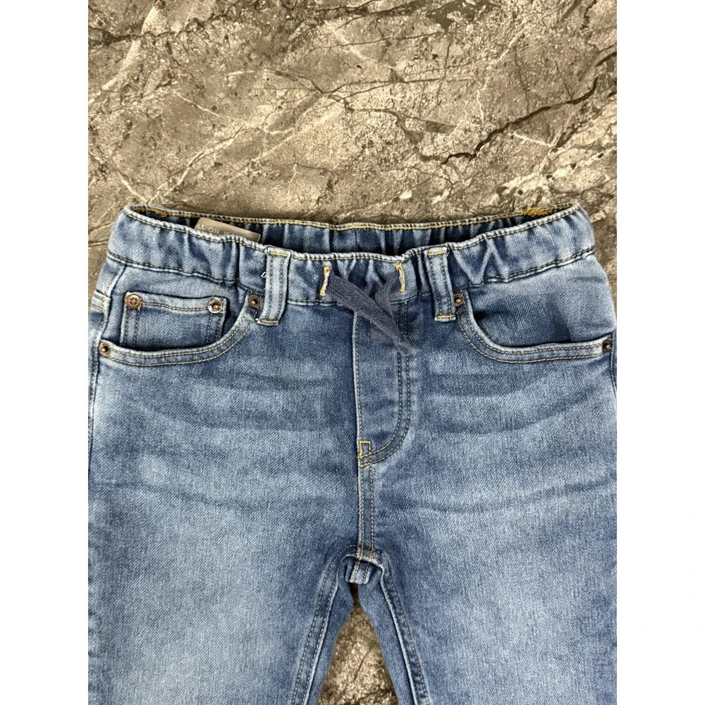 Lucky Brand Girls Pull On Elastic Tie Waist Jeans Stretch Straight Sz 7